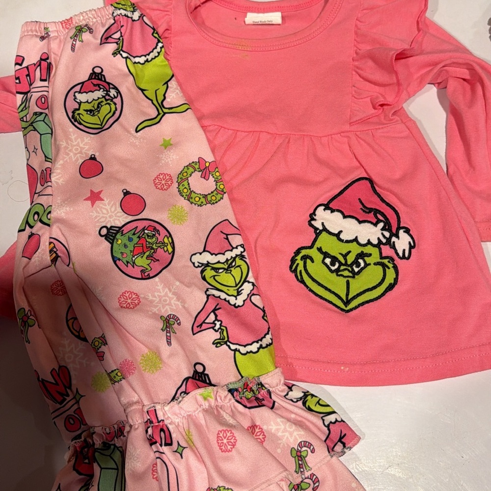 Grinch Bell Bottom Set 6/12M